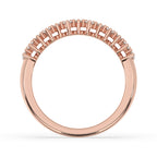Shared Prong Wedding Band In Rose Gold