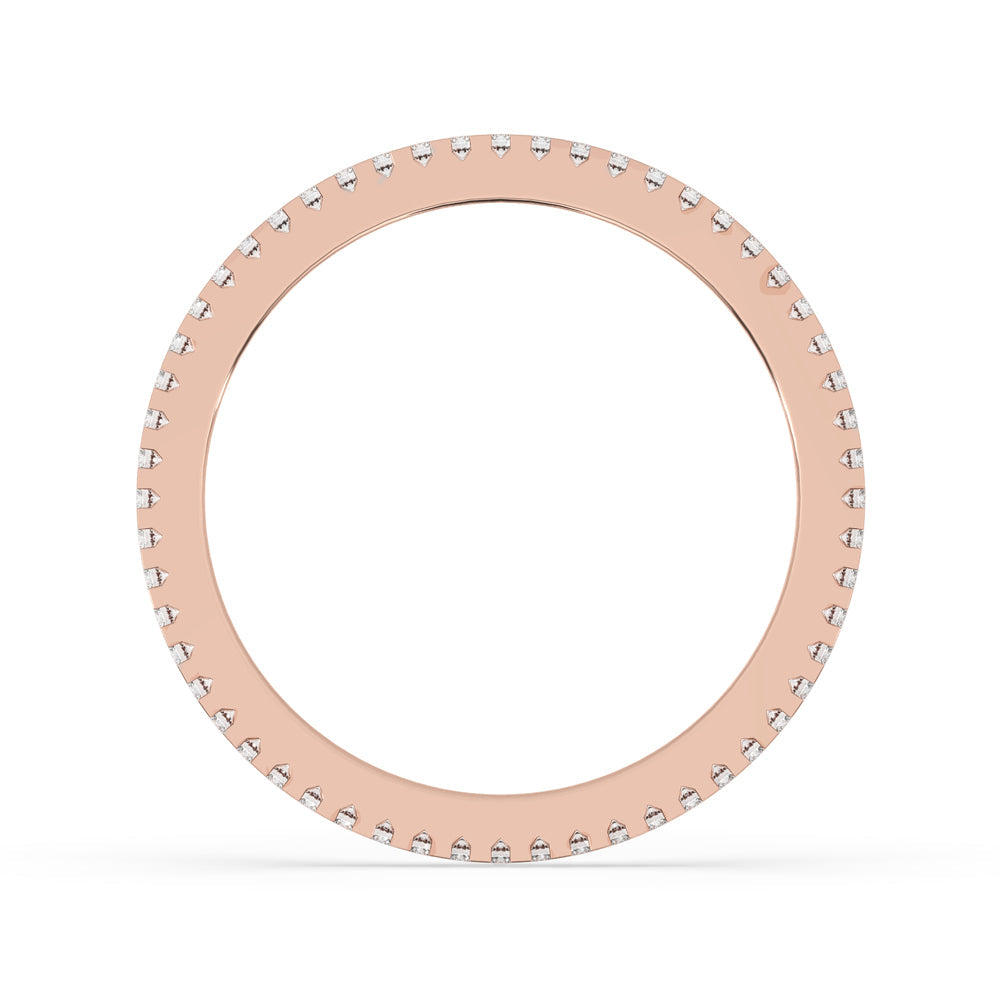Round Diamond Wedding Band