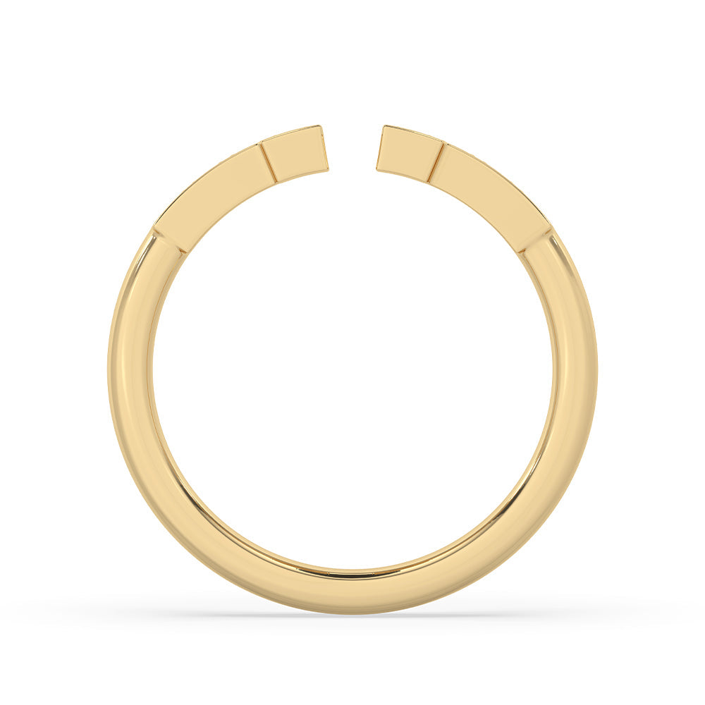 Round Cut Yellow Gold Diamond Wedding Band
