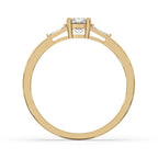 3 Stone Diamond Engagement Ring In Yellow Gold