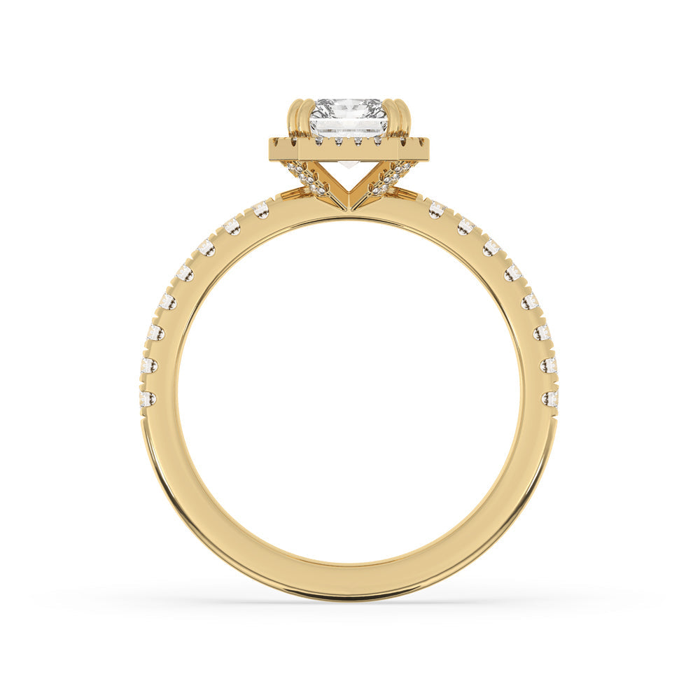 Radiant Cut Diamond Ring With Halo Style