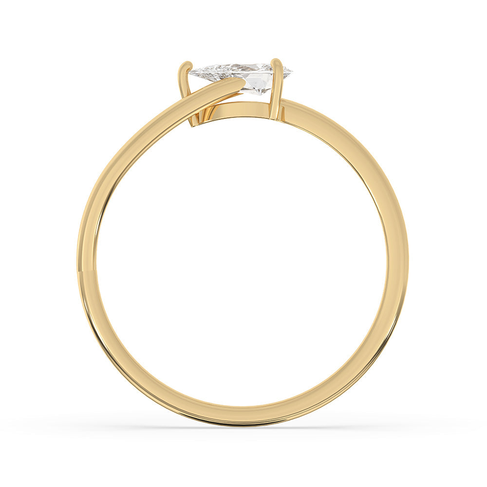 Pear Cut Split Shank Engagement Ring