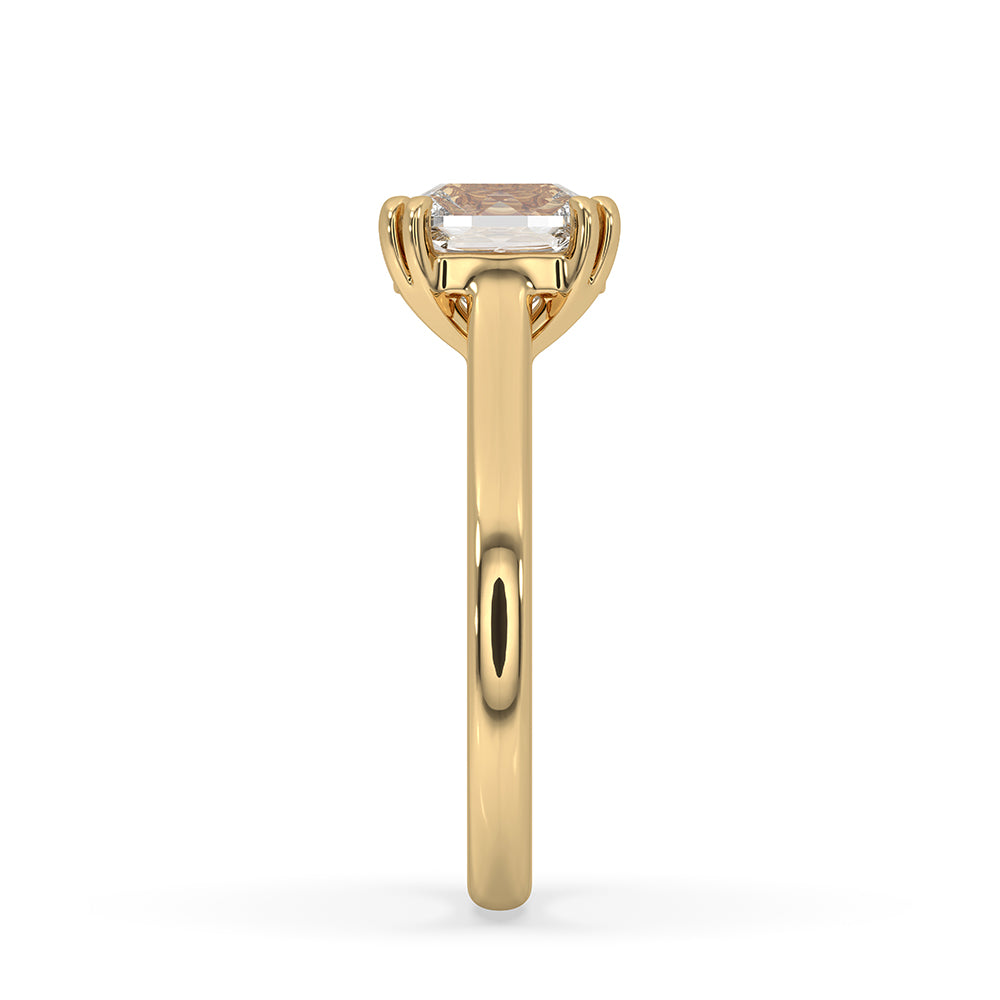 Cushion Cut Diamond Engagement Ring In Solitaire Style