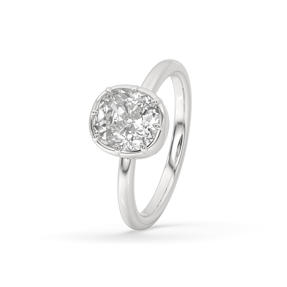 Cushion Cut Bezel Set Diamond Ring Imagen secundaria del producto