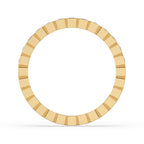 Square Bezel Box Yellow Gold Diamond Wedding Band