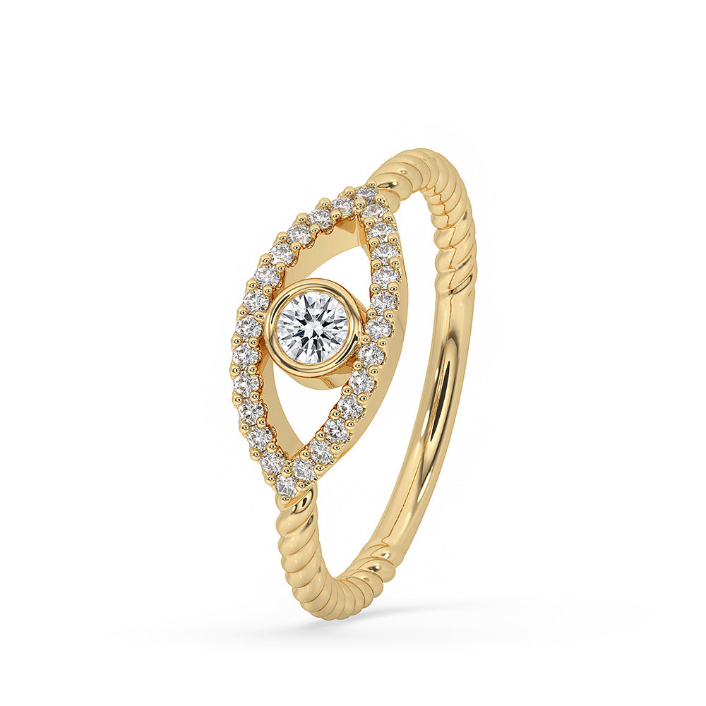 Twisted Band Engagement Ring With Round Diamond Secondary image