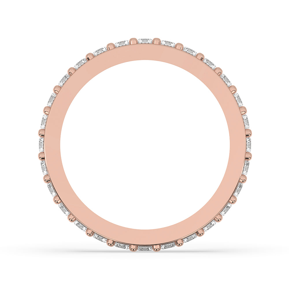 Full Diamond Eternity Band In Rose Gold