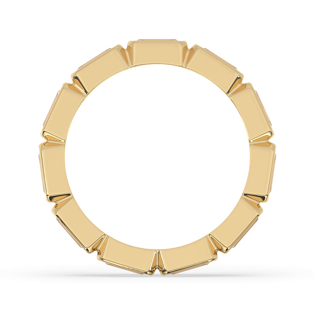Baguette Cut Bezel Set Diamond Band