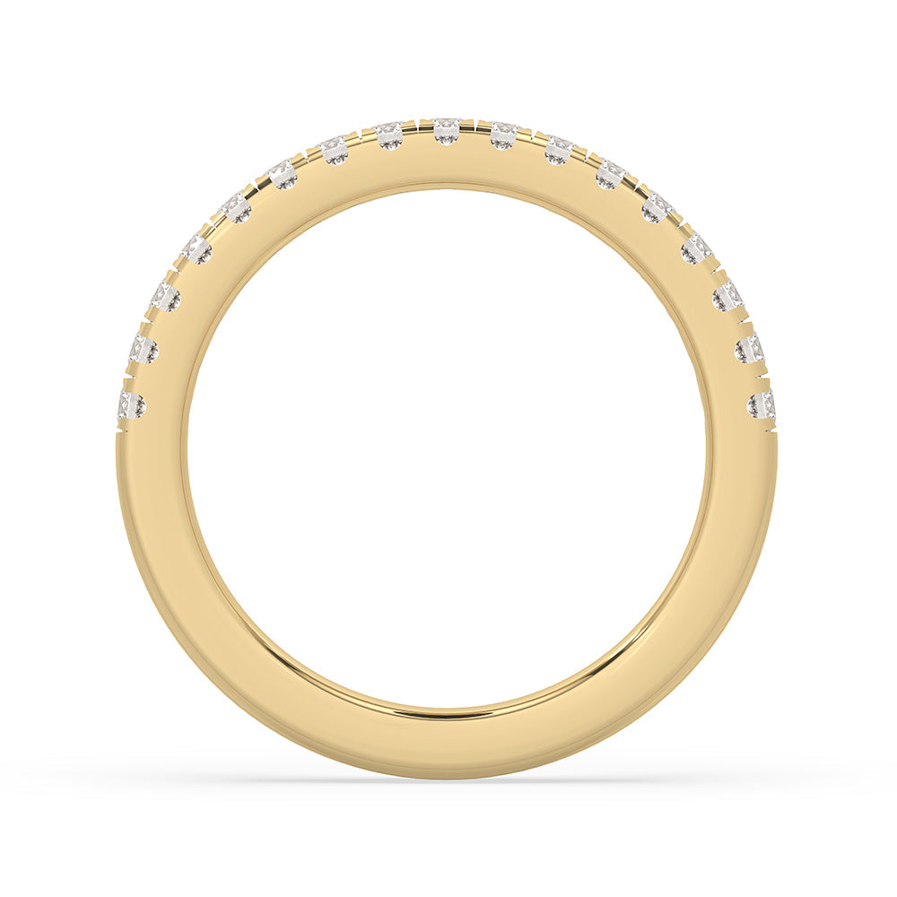 Half Eternity Minimalist Wedding Band