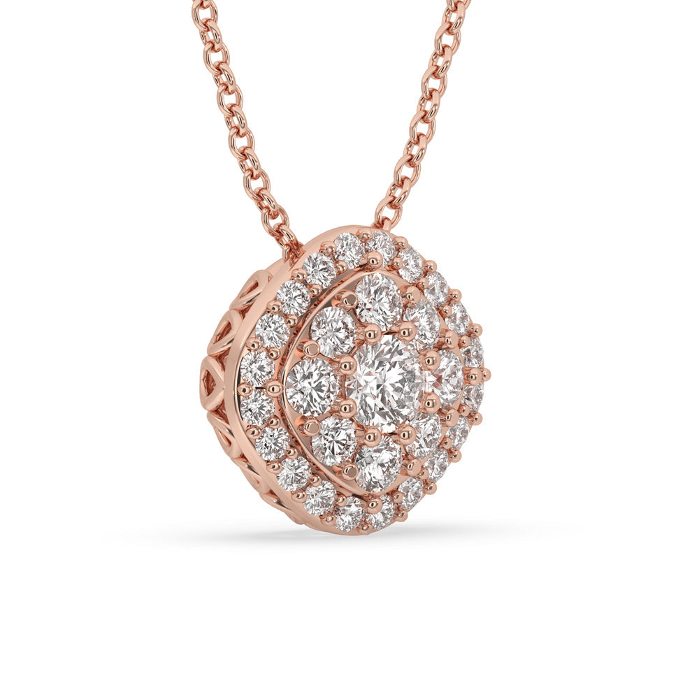 Rose Gold Pendant - Round Shape