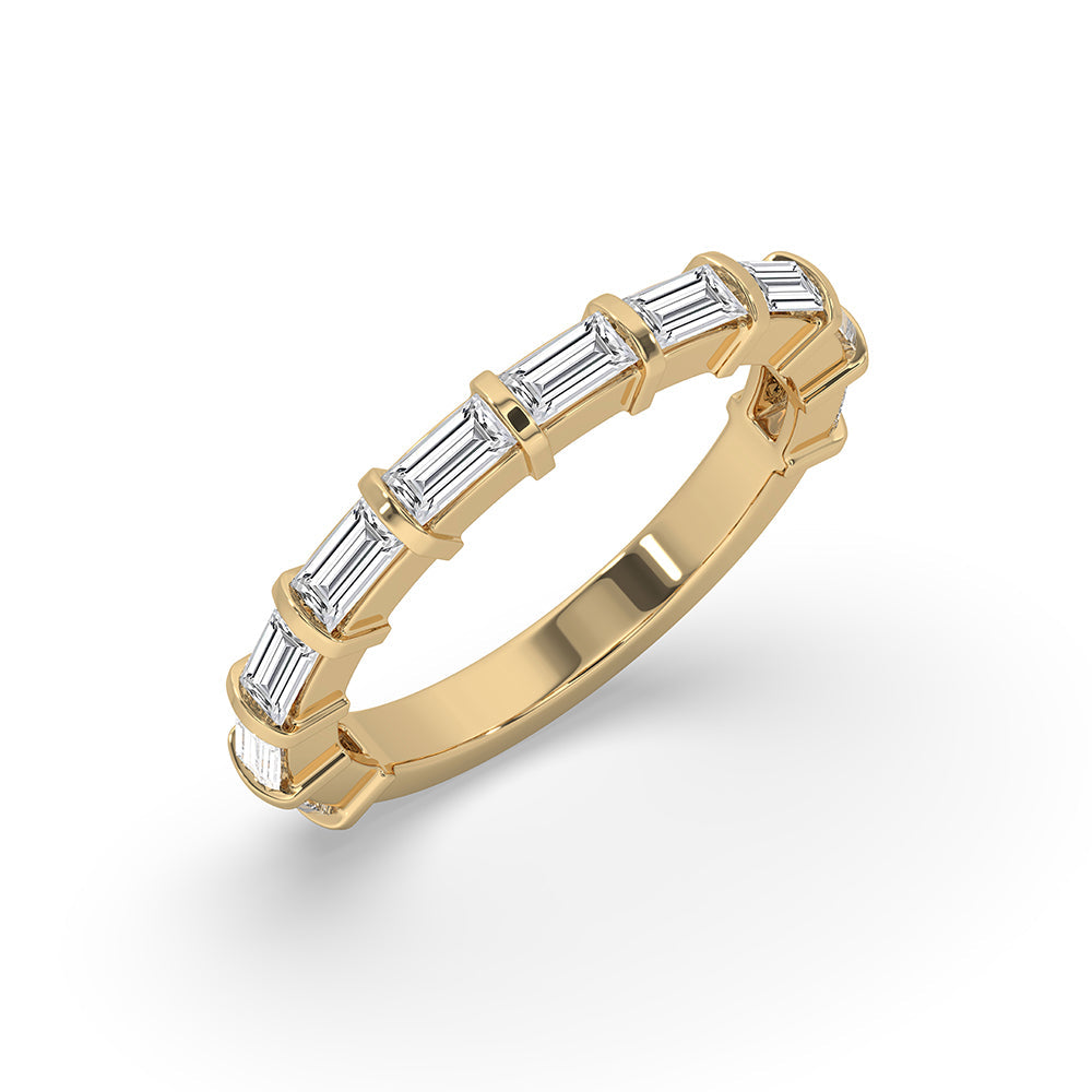 Baguette Wedding Band – Stunning Yellow Gold