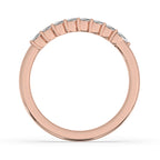 Marquise Cut Wedding Band In Rose Gold