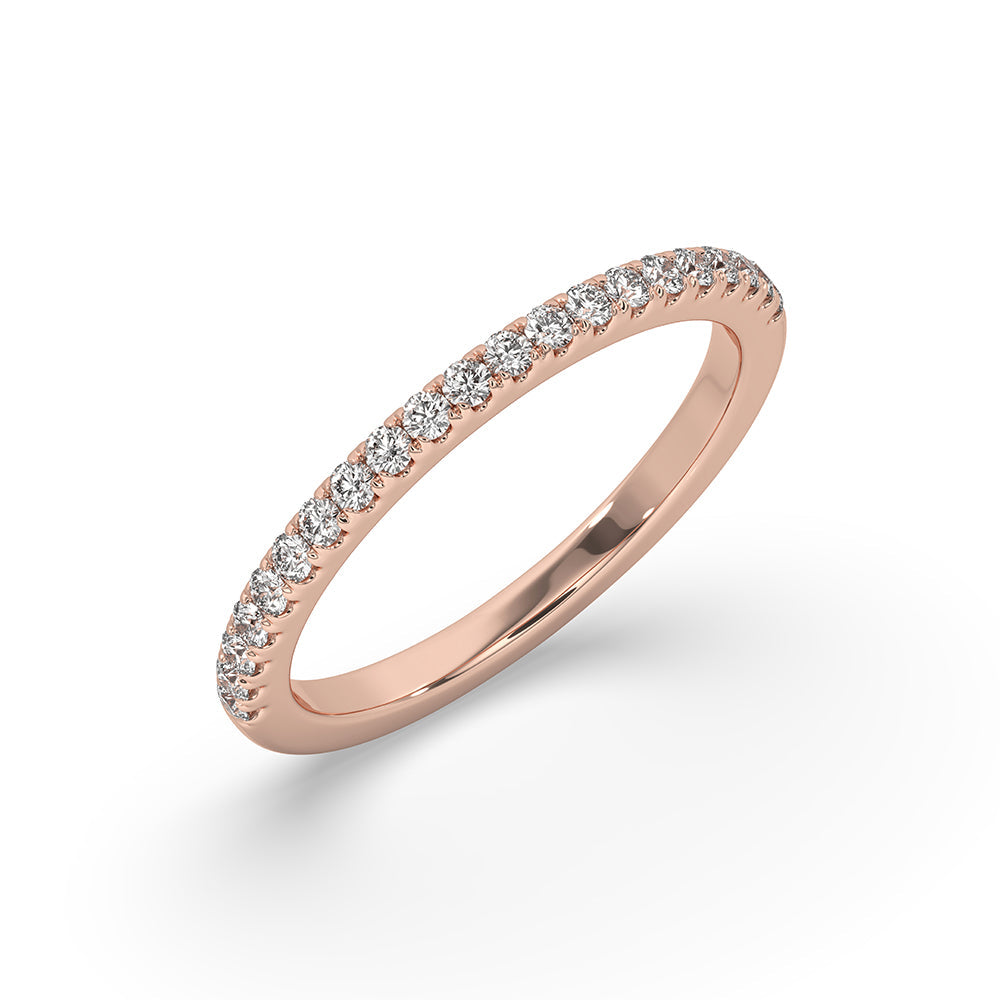 Half Eternity Wedding Band – Round Diamond