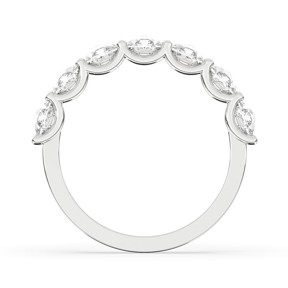 Half Eternity 7 Stone Wedding Band