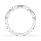 Double Row White Gold Eternity Band
