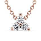 3 Stone Pendant Necklace – Round Shape
