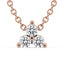 3 Stone Pendant Necklace – Round Shape