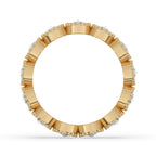 Round Rose Cut Bezel Set Eternity Band