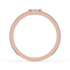 Marquise And Round Diamond 3/4 Eternity Band
