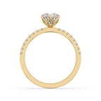 Round Cut Diamond Pave Setting Ring