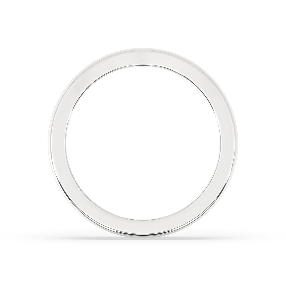 Simple Womens Wedding Band In Curvy Style