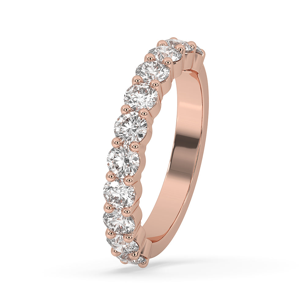 Round Diamond Eternity Band - Rose Gold