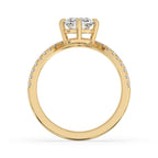 Radiant Cut Upside Down Diamond Ring