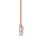 Pear Shaped Diamond Pendant - Halo Design