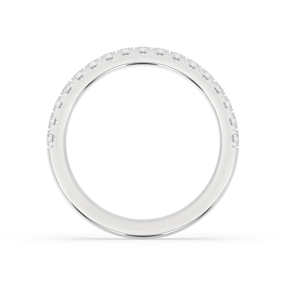 Half Eternity Wedding Band - Round Diamonds