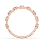 Distance Pave Rose Gold Wedding Band