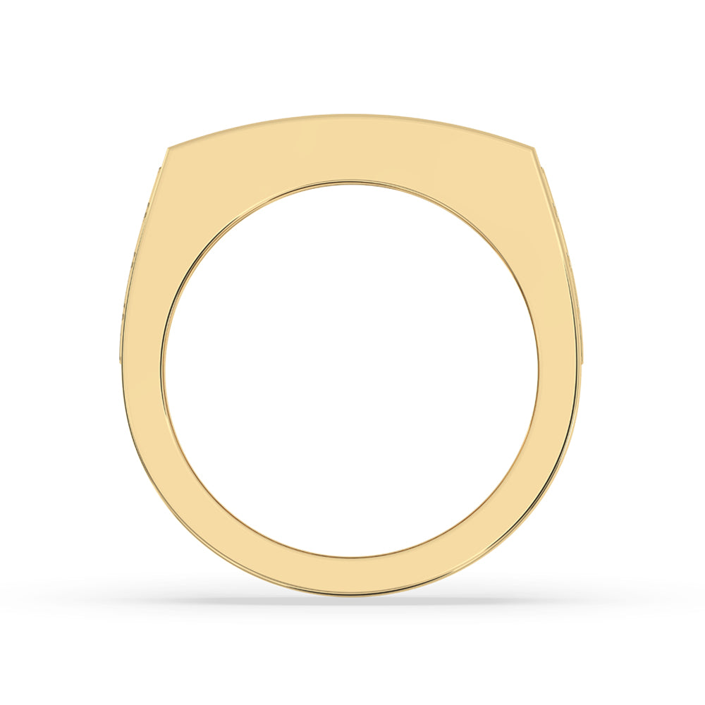 Mens Pave Wedding Band - Round Diamond