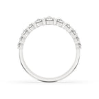 Half Eternity Wedding Band In White Gold