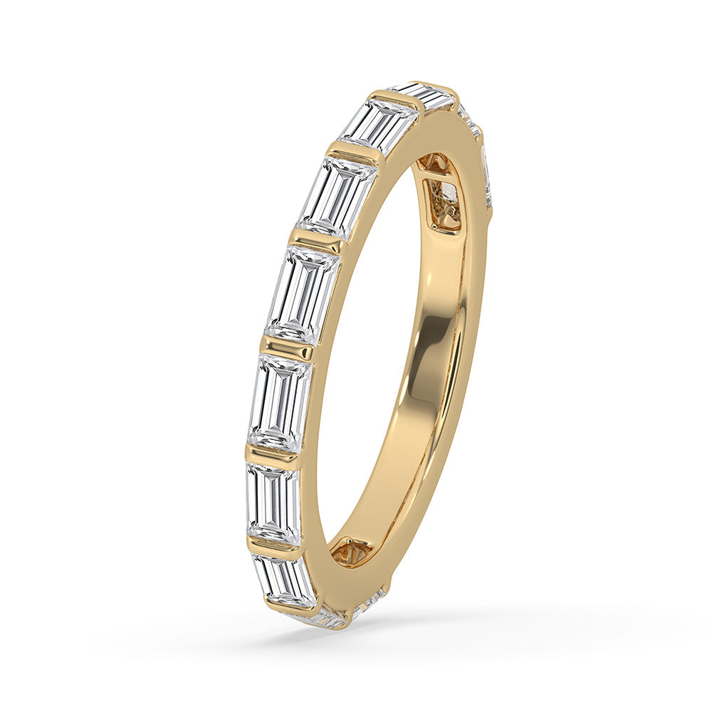 Baguette Diamond Band – Half Eternity Style