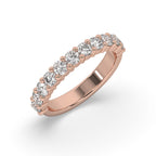 Round Diamond Eternity Band – Rose Gold Style