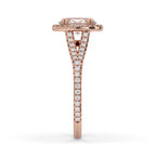 Halo Oval Ring Engagement With Lab Grown Diamonds