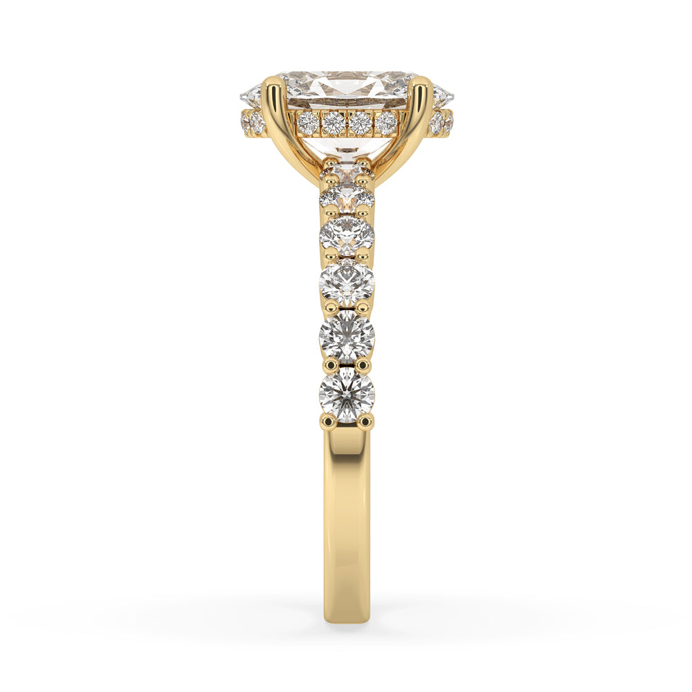 Oval Diamond Engagement Ring with Prong Setting