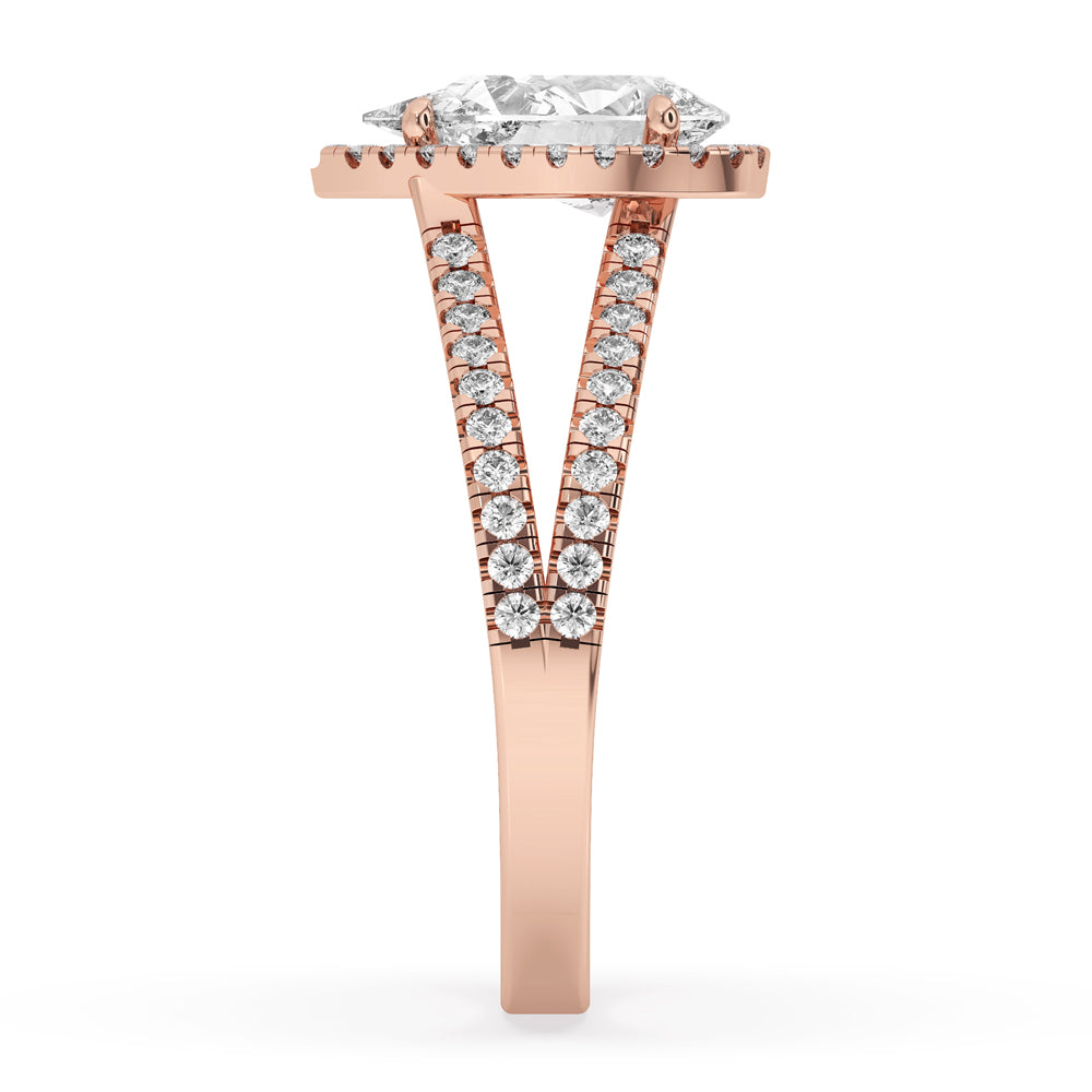 Pear Shaped Diamond Ring with Secure Claw Prong