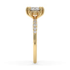 2 Carat Round Diamond Ring with Elegant Pave Setting