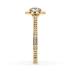 Halo Diamond Engagement Ring With Pave Style
