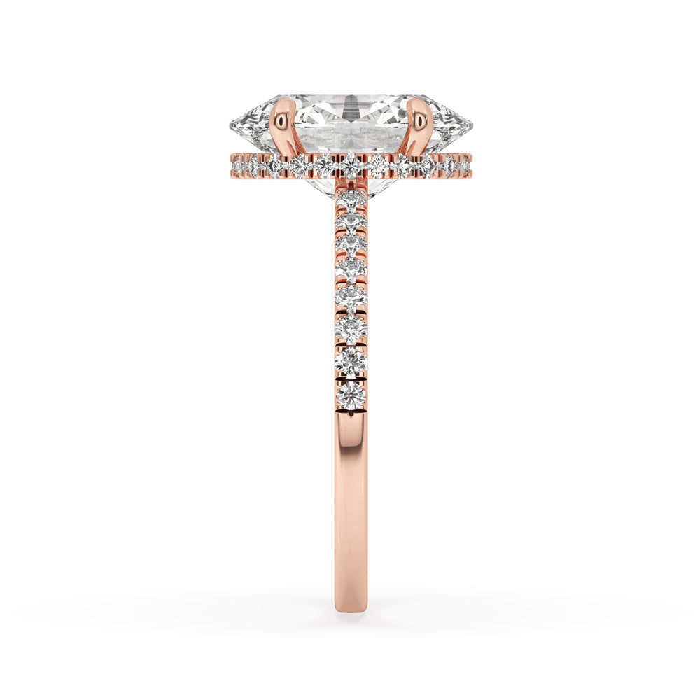 Oval Hidden Halo Engagement Ring for Modern Elegance