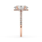 Oval Hidden Halo Engagement Ring for Modern Elegance