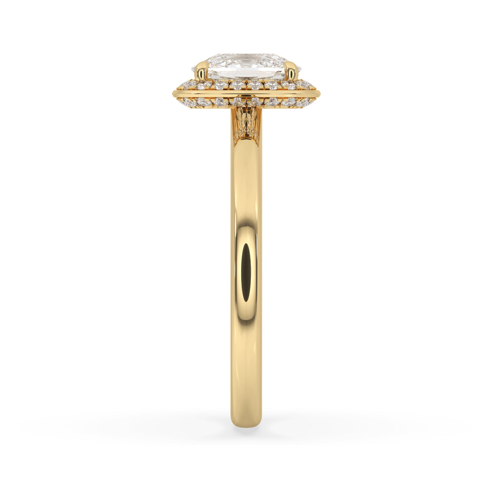 Cushion Halo Engagement Ring In a Classic Halo Setting