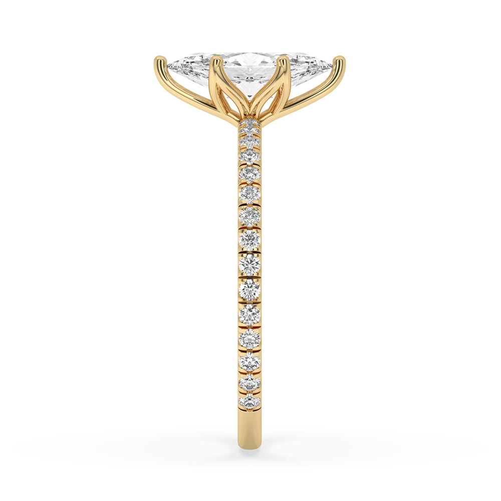 Marquise Cut Diamond Ring With Tulip Prong
