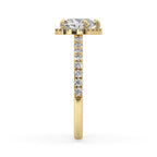 Heart Cut Diamond Ring With Pave Band