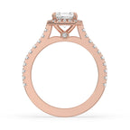 Cathedral Engagement Ring with Classic Asscher Cut