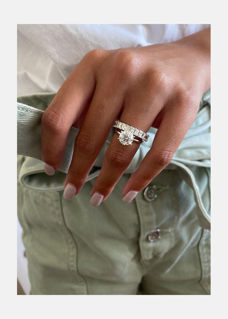 1.50 CT Round Brilliant Cut Moissanite Solitaire Engagement Ring