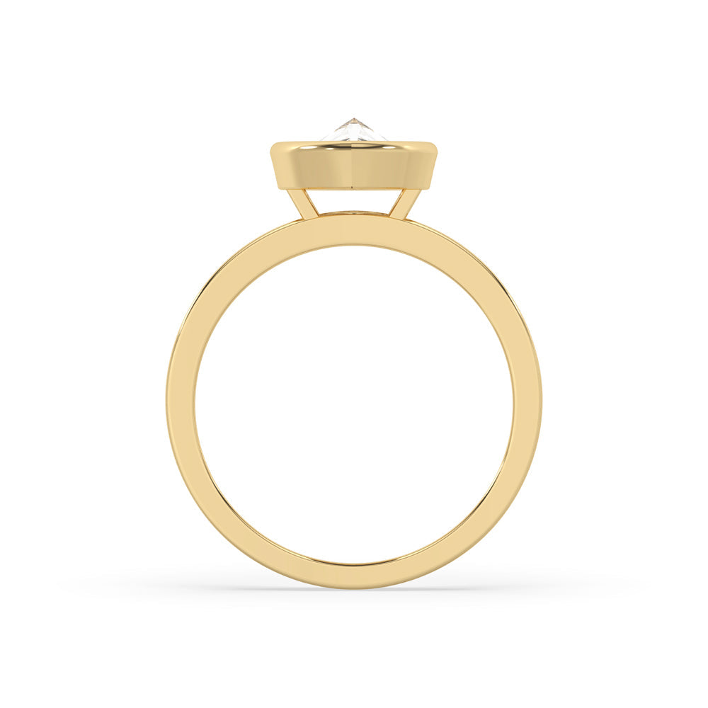 Pear Shaped Rose Cut Diamond Ring