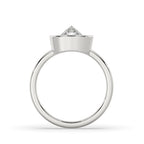Round Rose Cut Diamond Ring In Bezel Setting