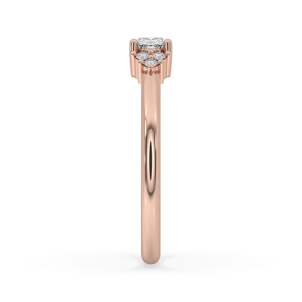 7 Stone Diamond Ring In Rose Gold