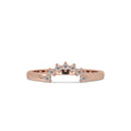Curved Wedding Band – Round Diamond
